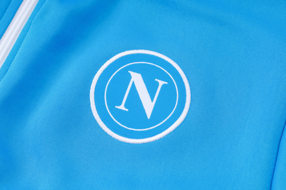 2025/2026 Napoli light blue long-sleeved training kit with full-length zipper