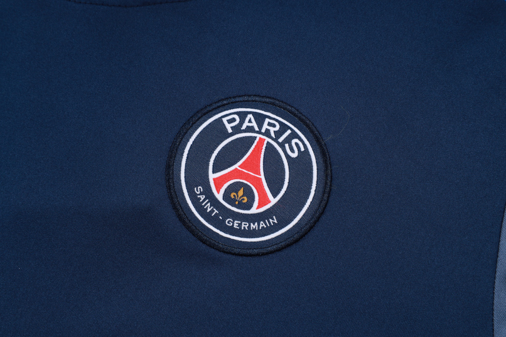2025/2026 Paris Saint-Germain Dark Blue (Light Blue on Shoulders) Short-Sleeve Training Kit