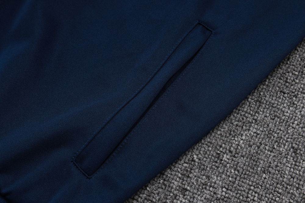 2025/2026 Paris Saint-Germain Blue and Red Long-Zip Long-Sleeve Training Suit Kit
