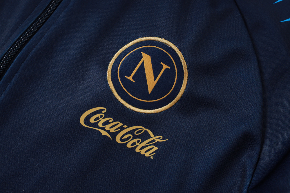 2025/2026 Napoli Royal Blue Long-Sleeved Training Kit with Full Zipper