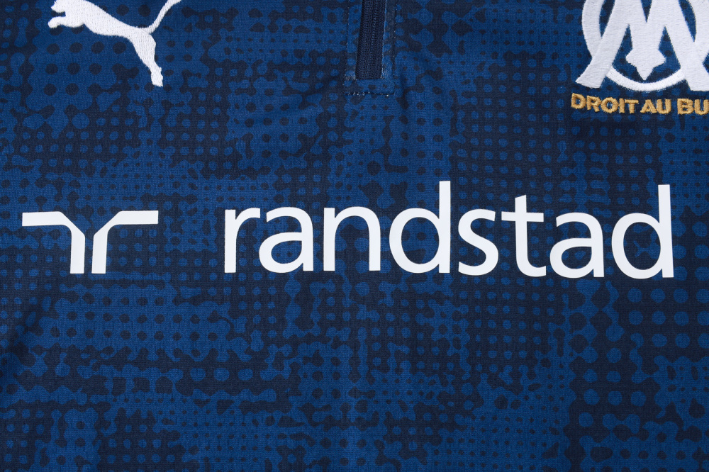 2025/2026 Marseille Navy Blue Long-Sleeve Half-Zip Training Suit Kit