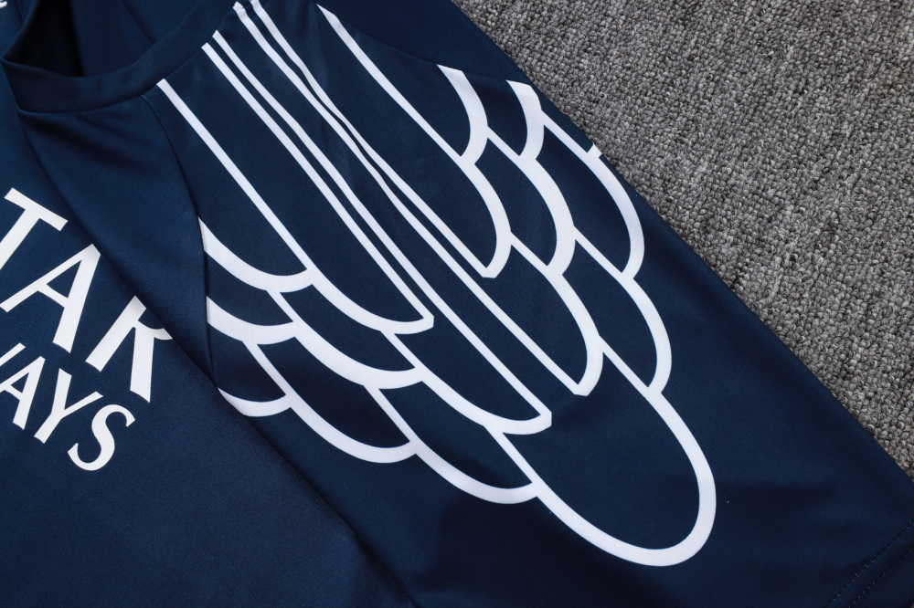 2025/2026 Paris Saint-Germain Navy Blue Short-Sleeve Training Kit