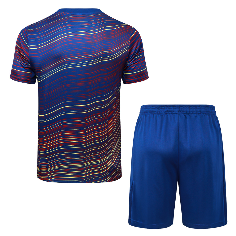 2025/2026 Barcelona Cyan + Diagonal Inkjet Short-Sleeved Training Kit