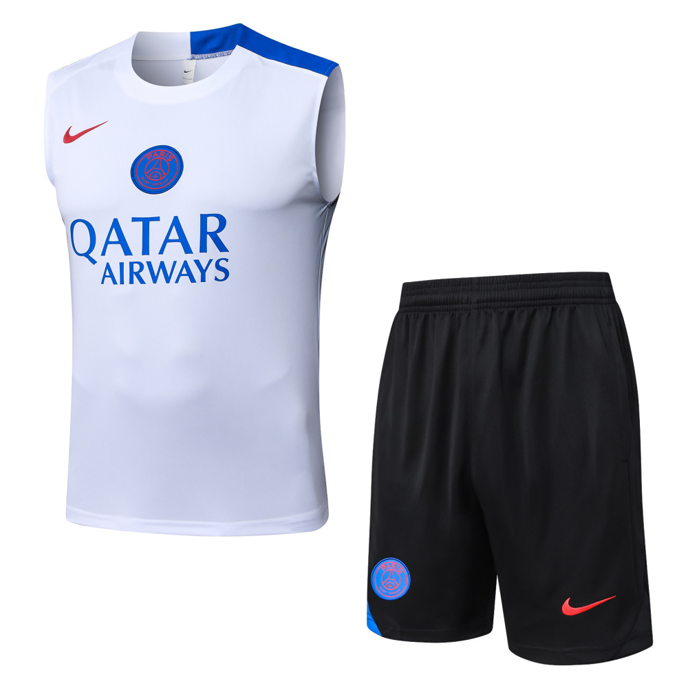 2025/2026 Paris Saint-Germain white sleeveless training kit