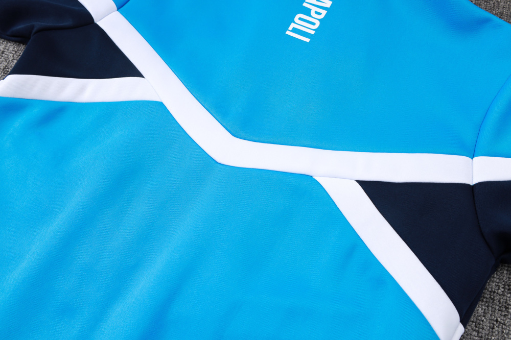 2025/2026 Napoli light blue long-sleeved training kit with full-length zipper