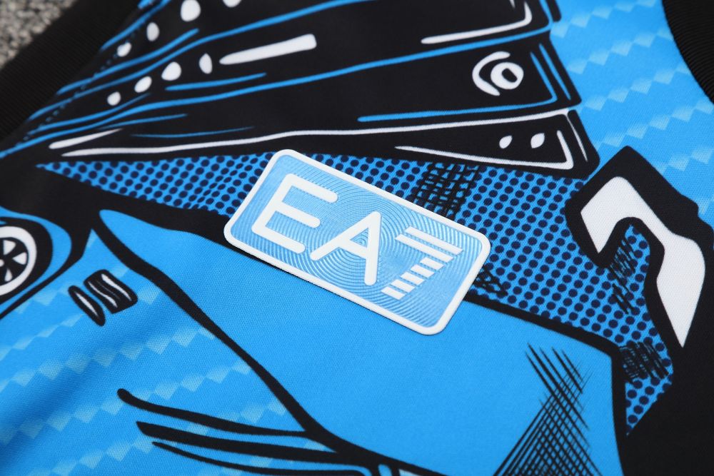 2025/2026 Napoli Blue Inkjet Sleeveless Training Kit