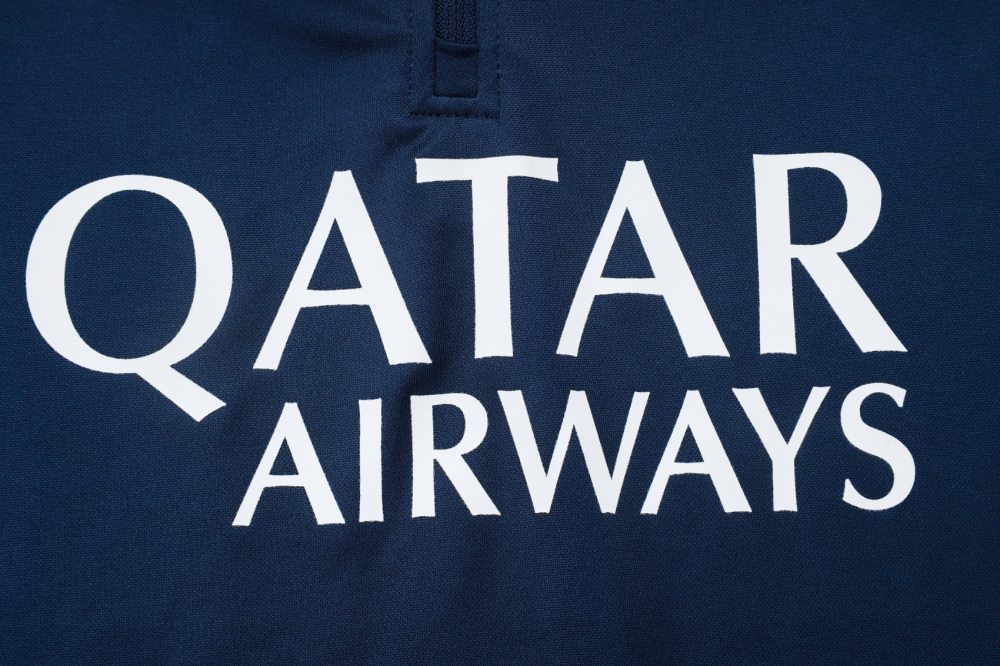 2025/2026 Paris Saint-Germain Dark Blue Half-Zip Long-Sleeve Training Suit Kit