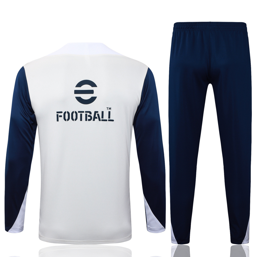 2025/2026 Inter Milan Off-white Long-Sleeved Half-Zip Training Kit
