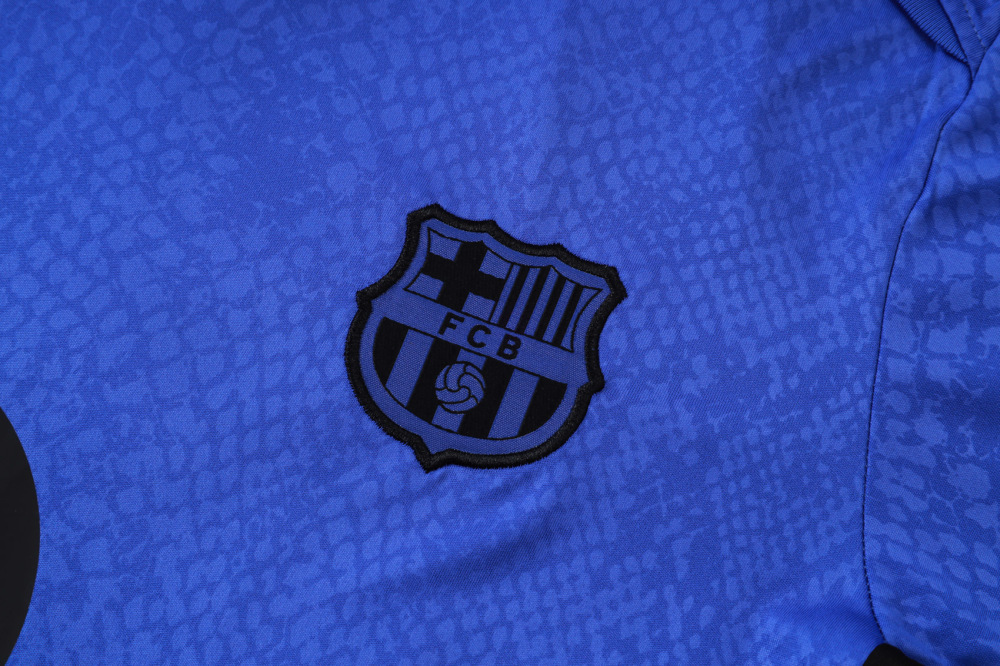 2025/2026 Barcelona Blue and Purple Stamped Edition Short-Sleeved Training Kit