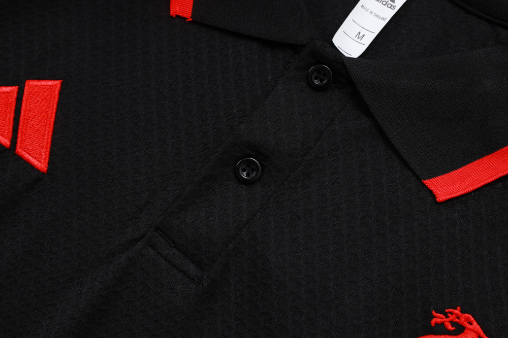 2025/2026 Liverpool Black Polo Short-Sleeve Training Kit