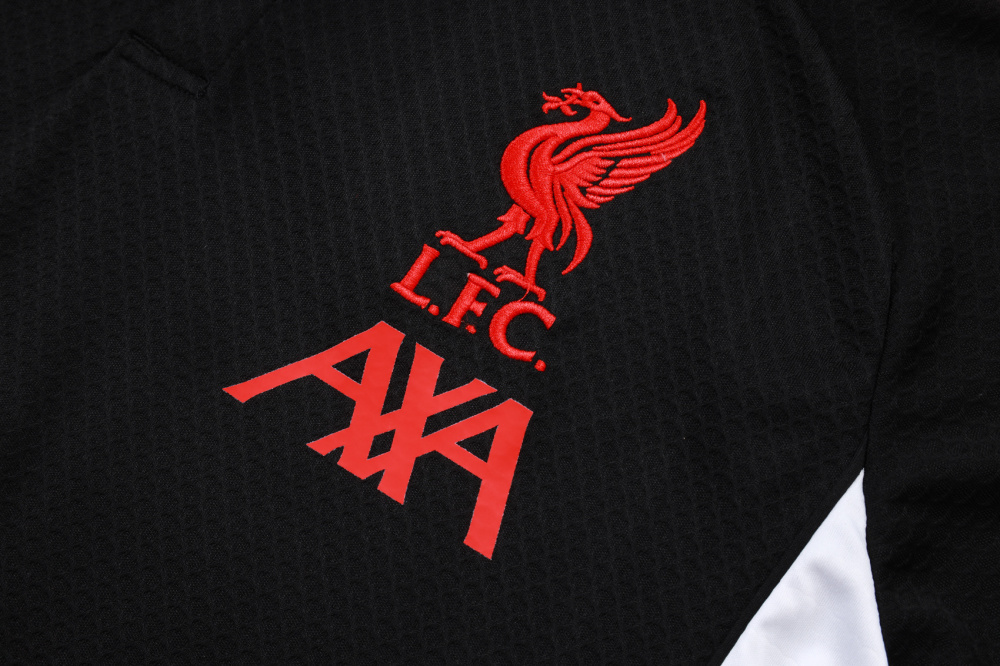 2025/2026 Liverpool Black Polo Short-Sleeve Training Kit
