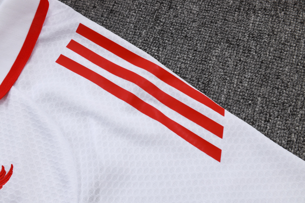 2025/2026 Liverpool White Polo Short-Sleeve Training Kit
