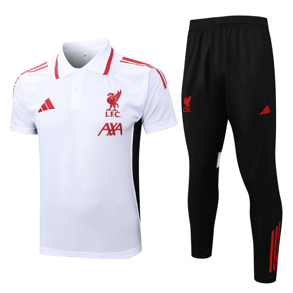 2025/2026 Liverpool White Polo Short-Sleeve Training Kit