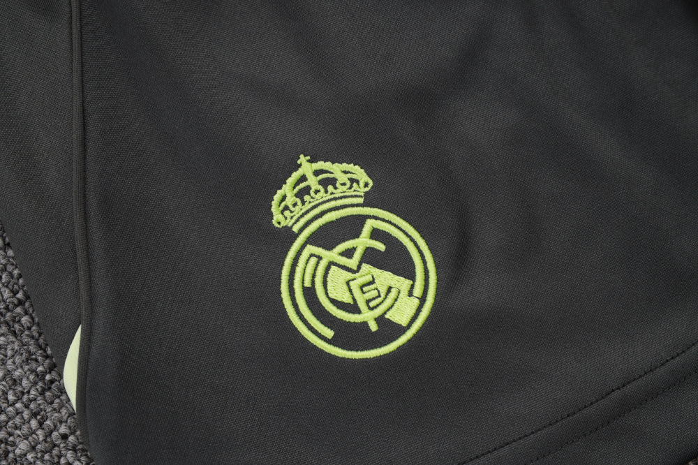 2025/2026 Real Madrid Grey-Green Short-Sleeve Training Kit