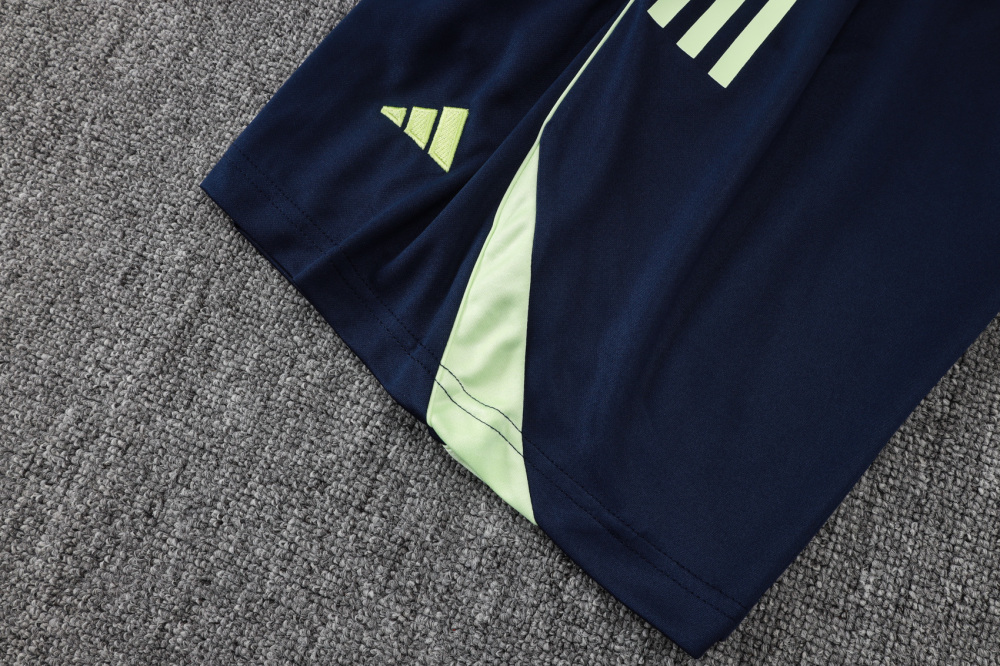 2025/2026 Real Madrid Blue/Light Green Short-Sleeve Training Kit