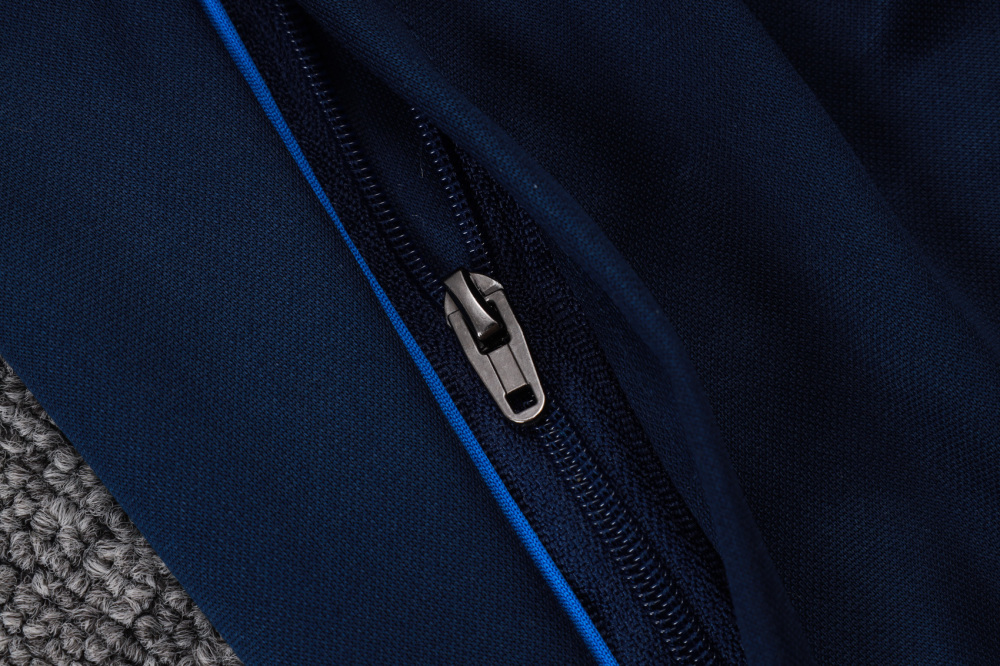 2025/2026 Real Madrid Royal Blue Half-Zip Long-Sleeve Training Kit