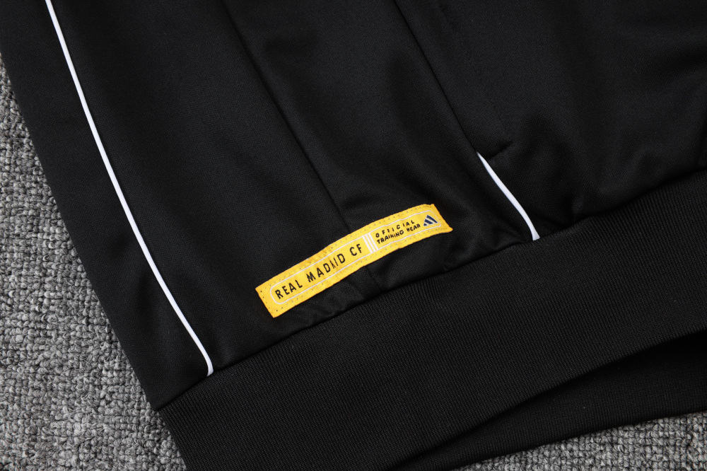 2025/2026 Real Madrid Black Long-Zip Long-Sleeve Training Kit