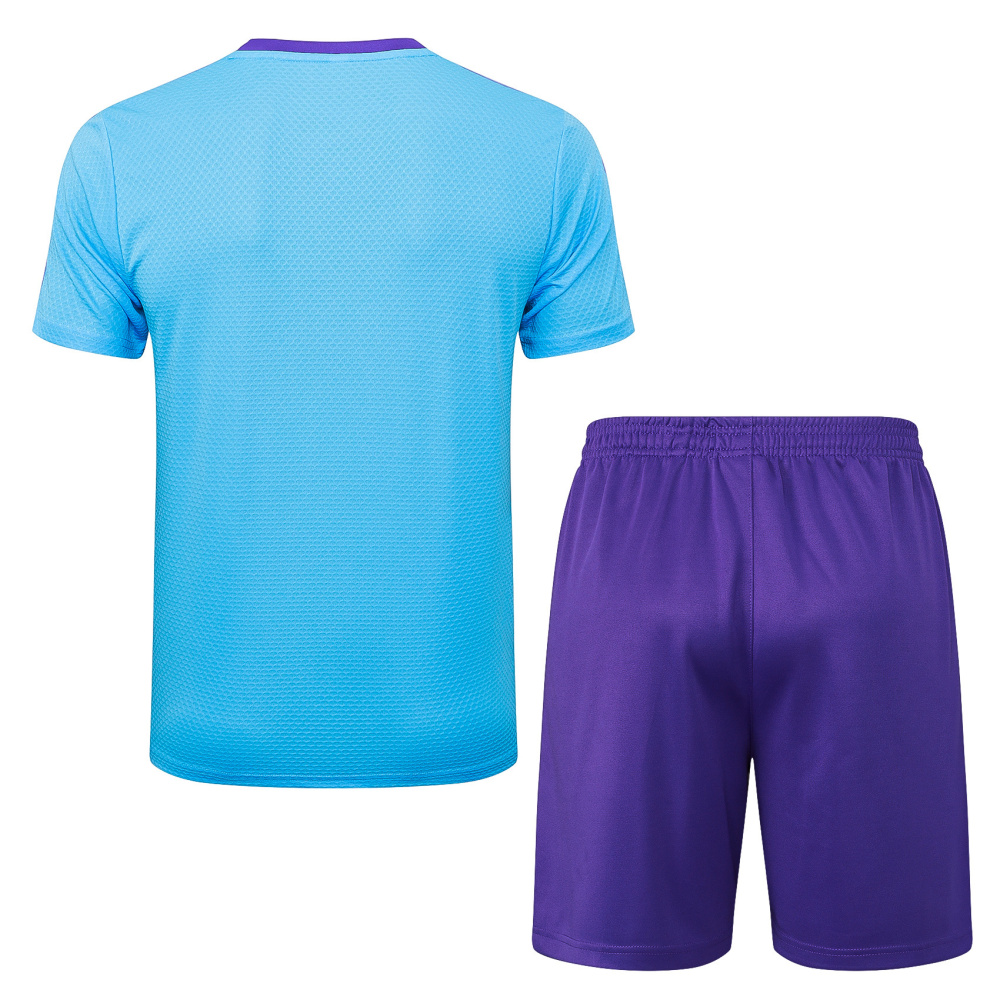 2025/2026 Real Madrid Blue-Green Retro Short-Sleeve Training Kit