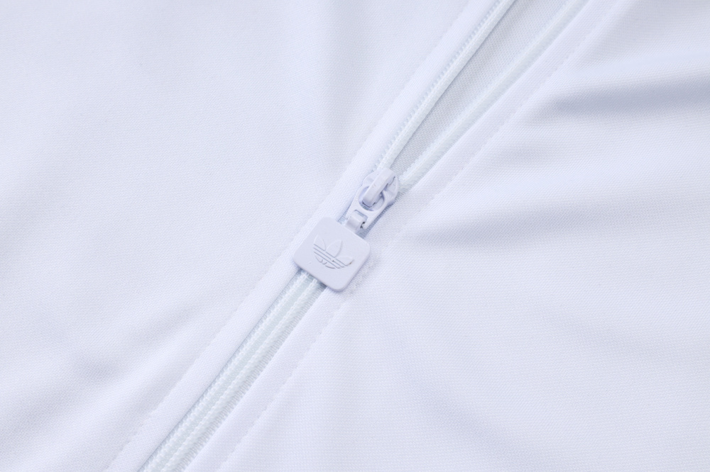 2025/2026 Real Madrid White Retro Long-Zip Long-Sleeve Training Kit