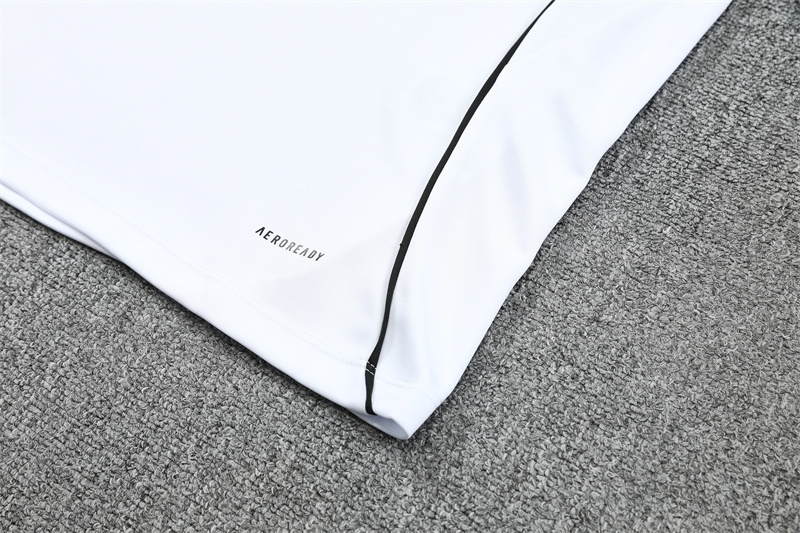 2025/2026 Real Madrid White Camouflage Half-Zip Long-Sleeve Training Kit
