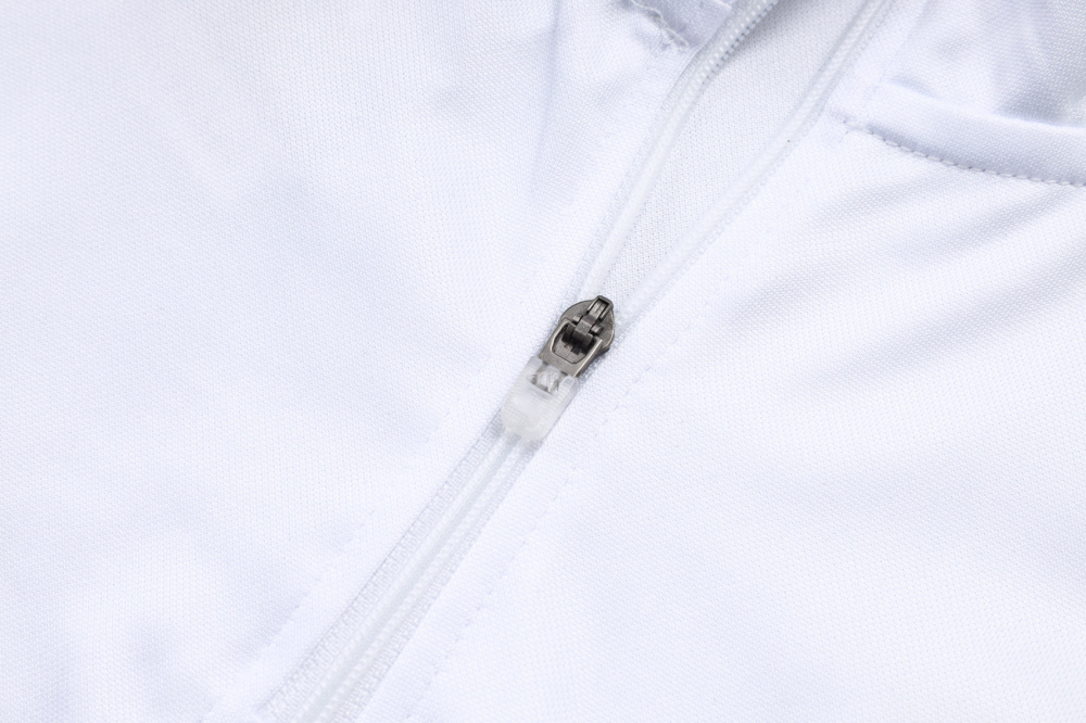 2025/2026 Real Madrid White Retro Half-Zip Long-Sleeve Training Kit