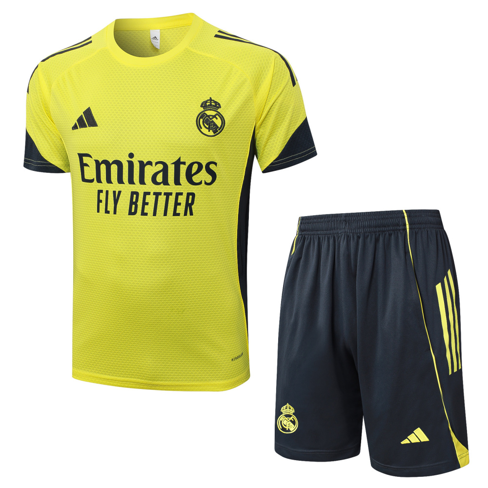 2025/2026 Real Madrid Yellow Short-Sleeve Training Kit