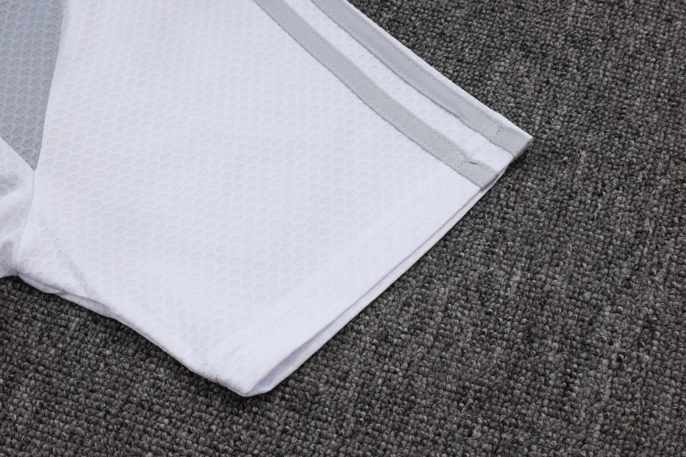 2025/2026 Real Madrid Grey and White Short-Sleeve Training Kit