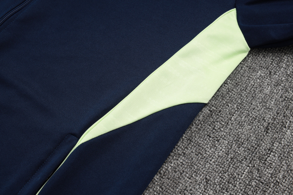 2025/2026 Real Madrid Dark Blue Long-Zip Long-Sleeve Training Kit
