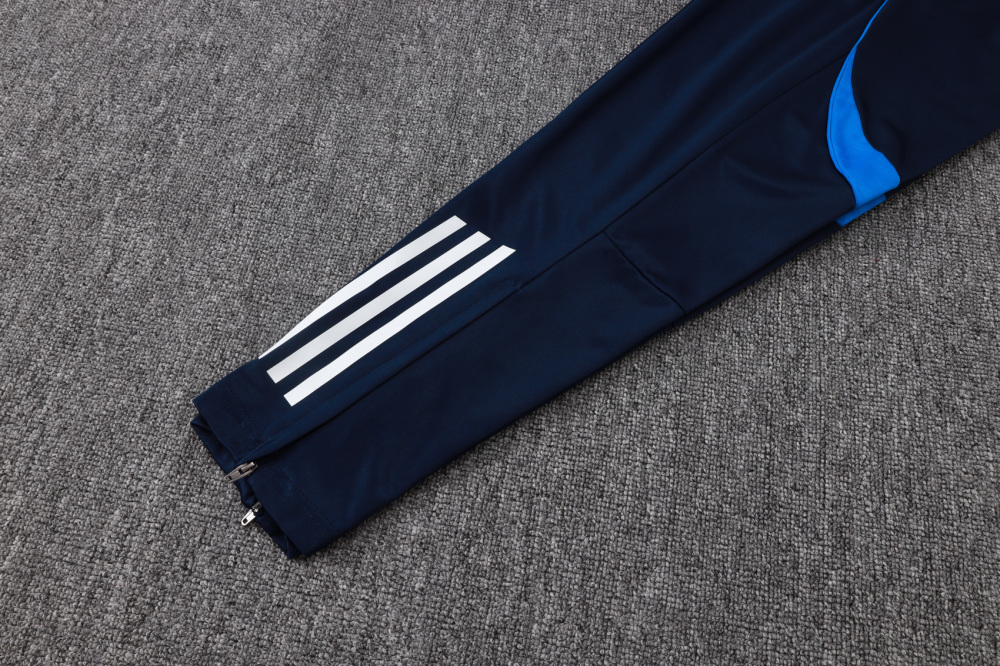 2025/2026 Real Madrid Royal Blue Half-Zip Long-Sleeve Training Kit