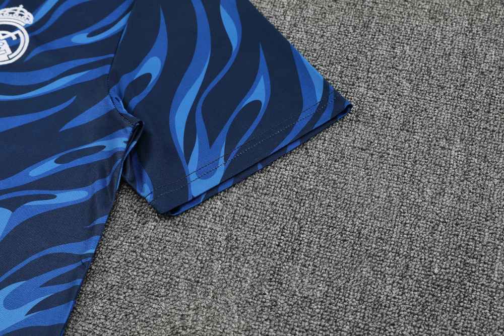 2025/2026 Real Madrid Blue Ink Short-Sleeve Training Kit