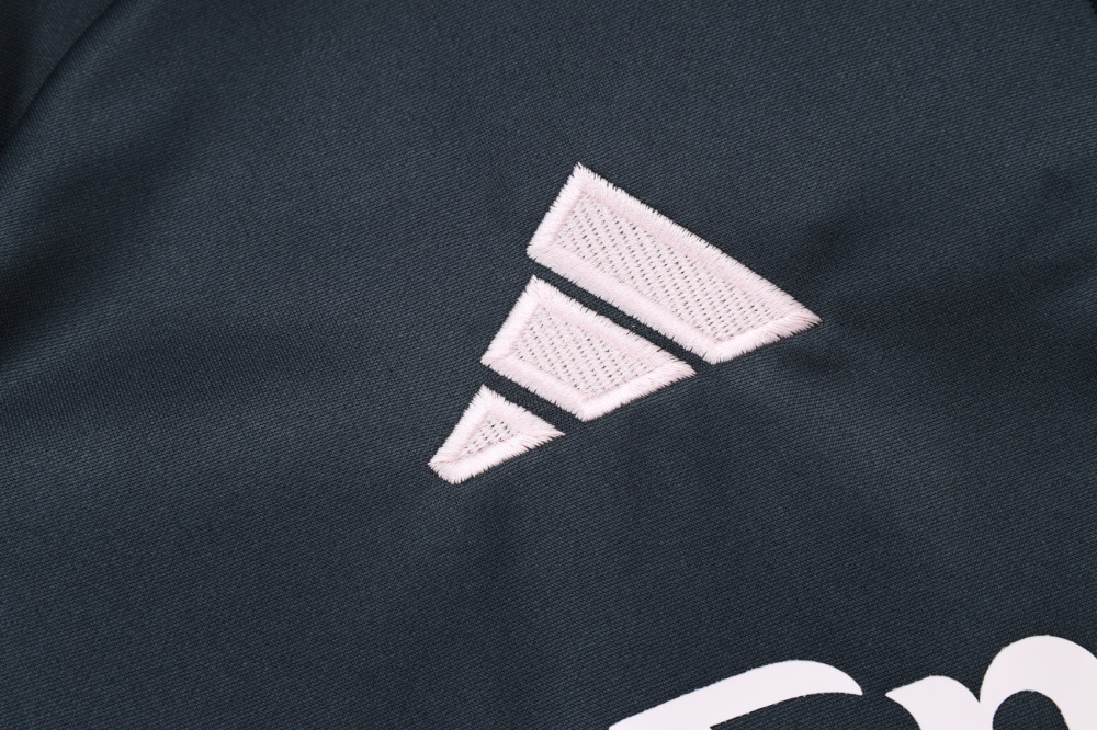 2025/2026 Real Madrid Dark Grey Half-Zip Long-Sleeve Training Kit