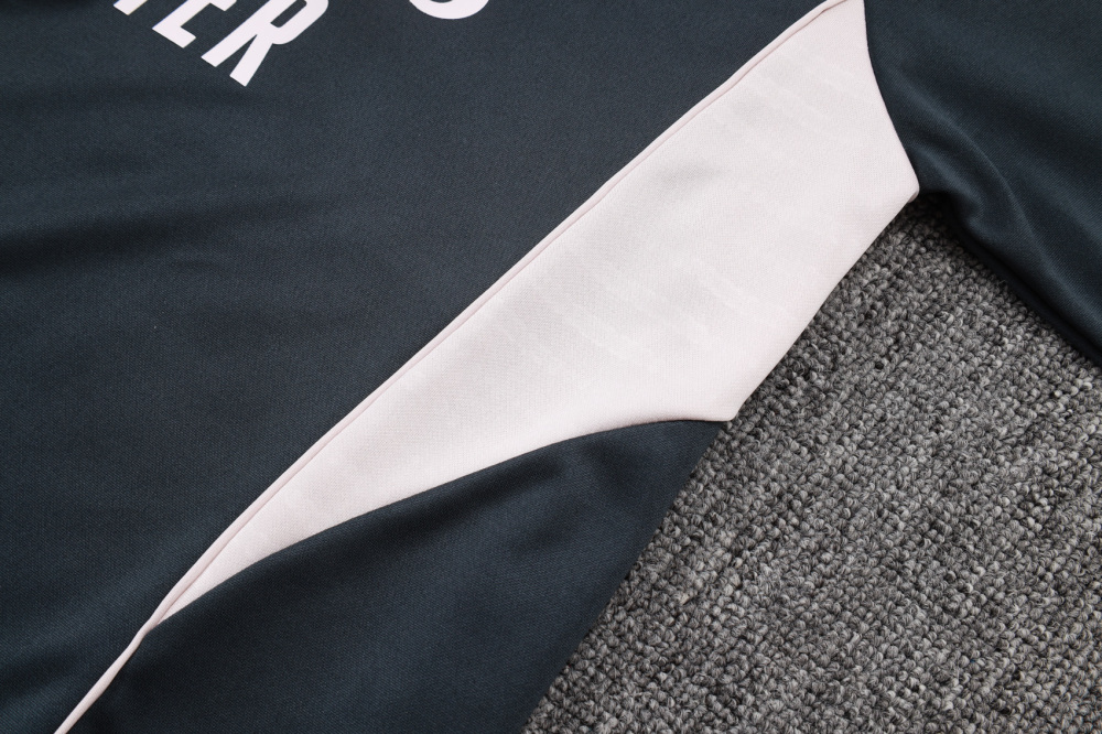 2025/2026 Real Madrid Dark Grey Half-Zip Long-Sleeve Training Kit