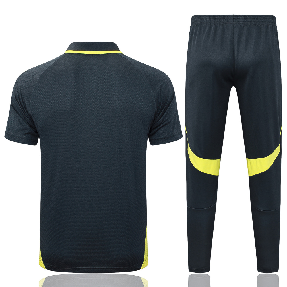 2025/2026 Real Madrid Dark Grey Polo Short-Sleeve Training Kit