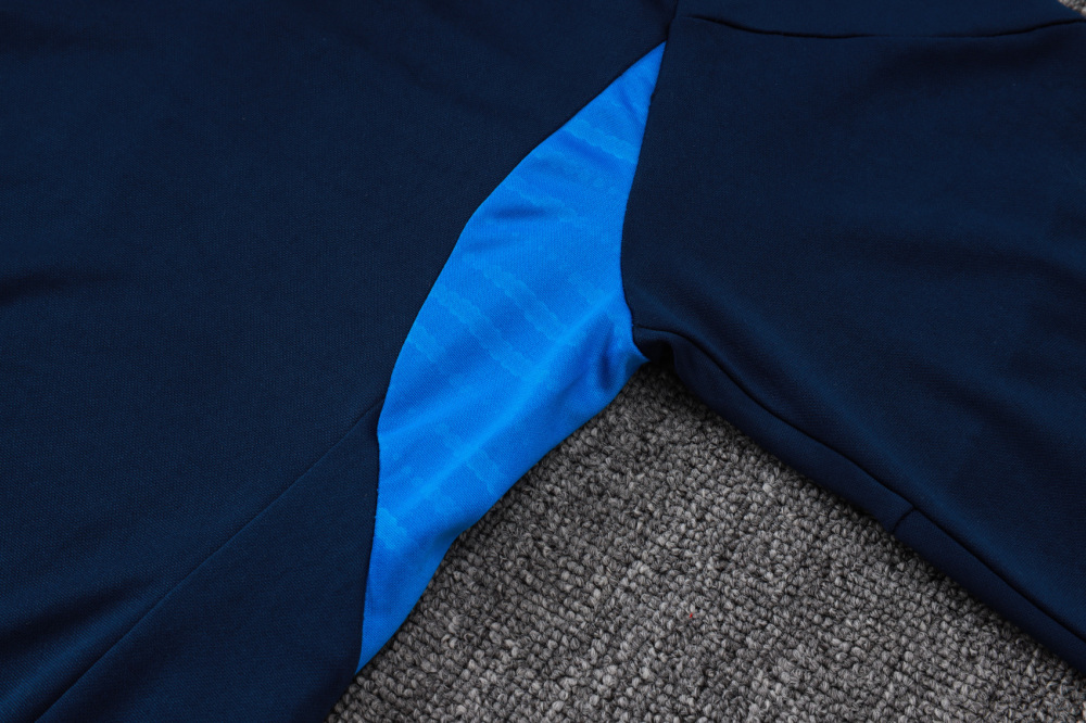 2025/2026 Real Madrid Royal Blue Half-Zip Long-Sleeve Training Kit