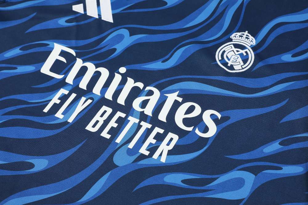 2025/2026 Real Madrid Blue Ink Short-Sleeve Training Kit