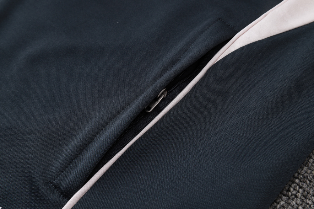 2025/2026 Real Madrid Dark Grey Long-Zip Long-Sleeve Training Kit