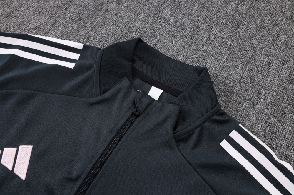 2025/2026 Real Madrid Dark Grey Long-Zip Long-Sleeve Training Kit