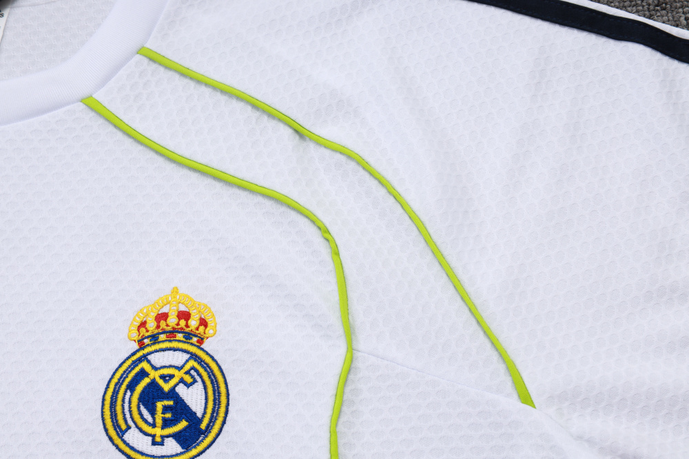 2025/2026 Real Madrid White Retro Short-Sleeve Training Kit