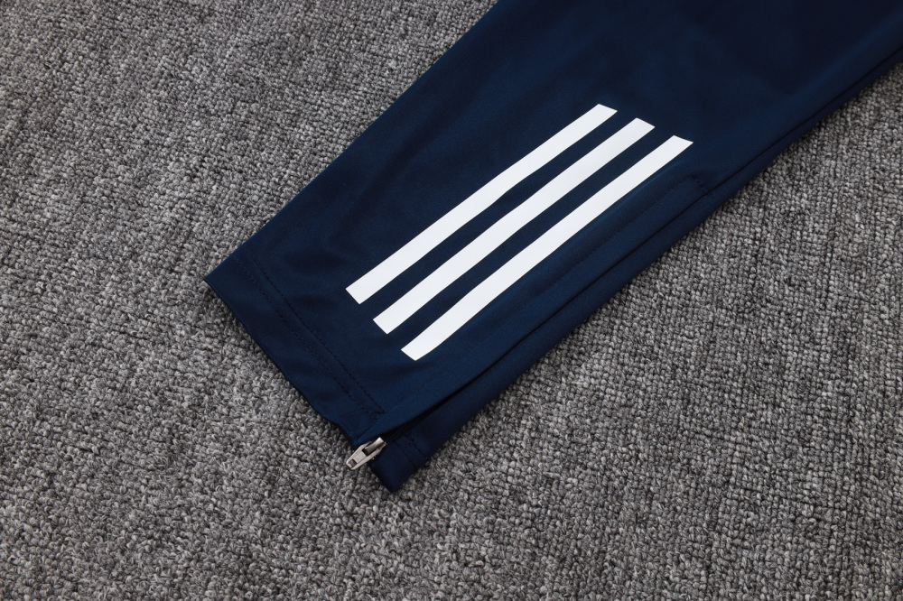 2025/2026 Real Madrid Royal Blue Half-Zip Long-Sleeve Training Kit