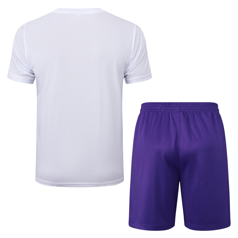 2025/2026 Real Madrid White and Purple Retro Short-Sleeve Training Kit