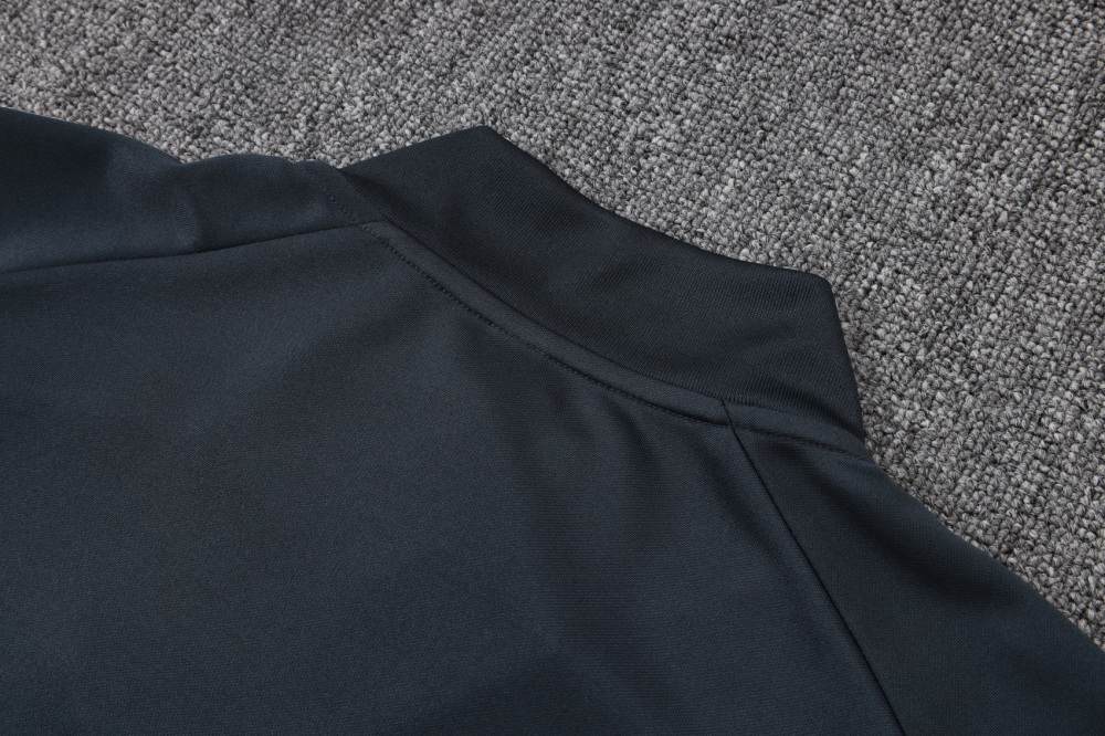 2025/2026 Real Madrid Dark Grey Long-Zip Long-Sleeve Training Kit