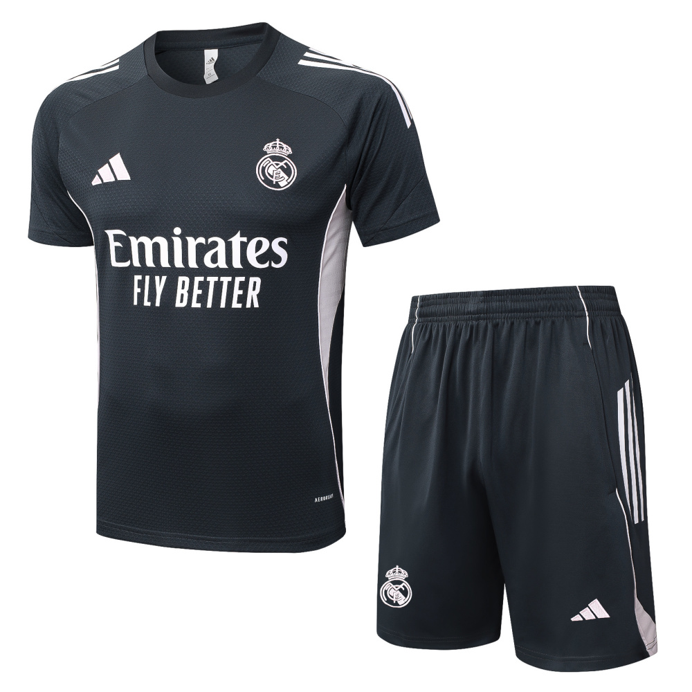 2025/2026 Real Madrid Grey Short-Sleeve Training Kit