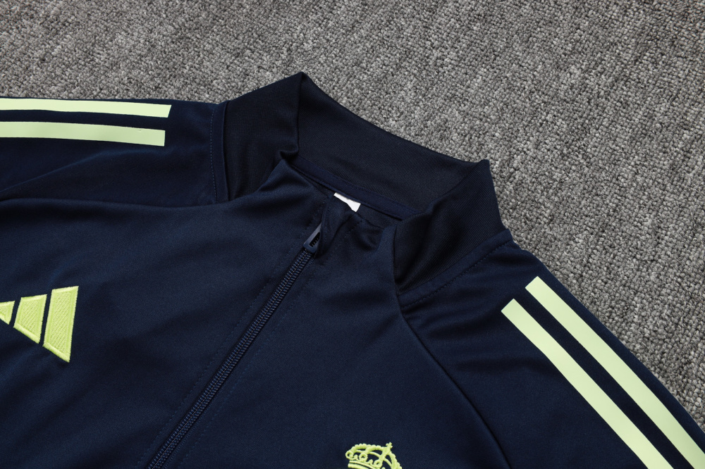 2025/2026 Real Madrid Dark Blue Long-Zip Long-Sleeve Training Kit