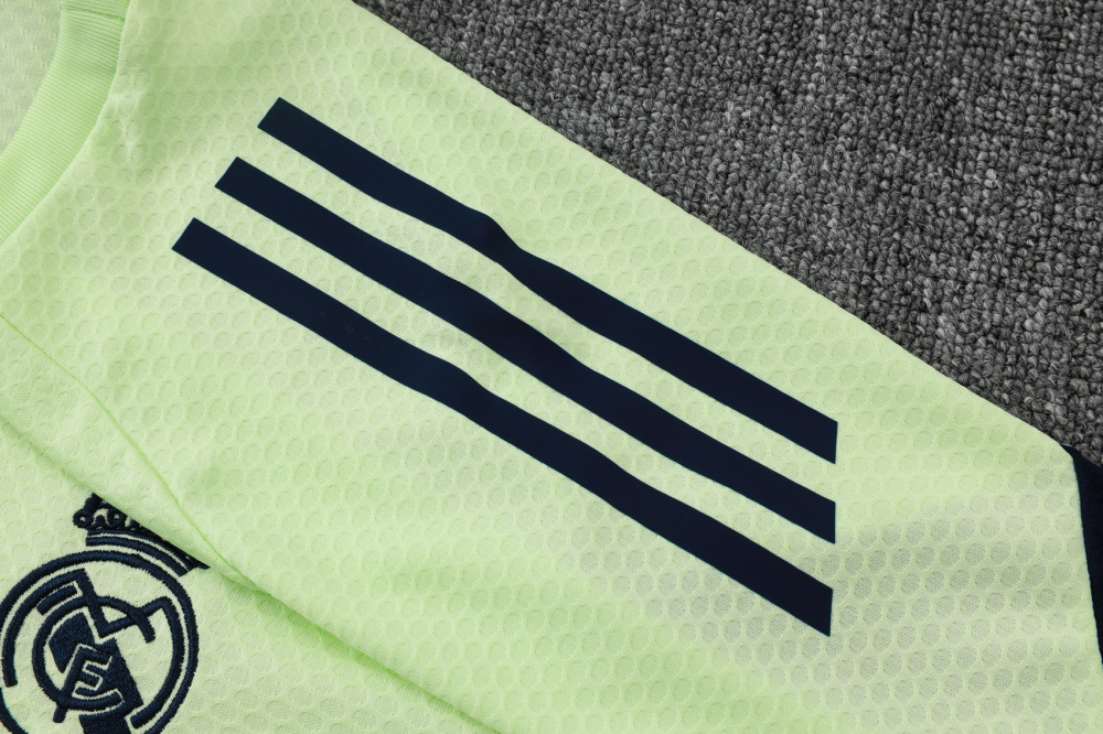 2025/2026 Real Madrid Blue/Light Green Short-Sleeve Training Kit