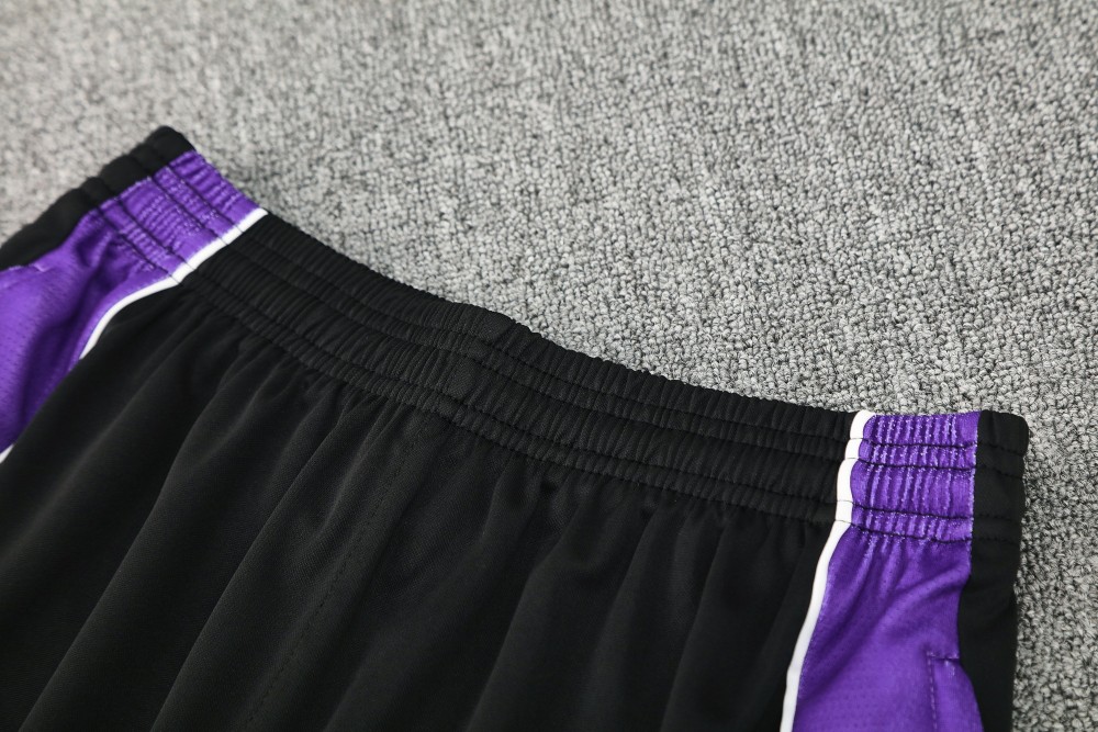 2025/2026 Real Madrid White and Purple Short-Sleeve Training Kit