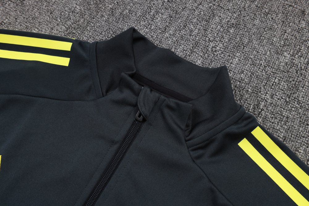 2025/2026 Real Madrid Dark Grey Long-Zip Long-Sleeve Training Kit