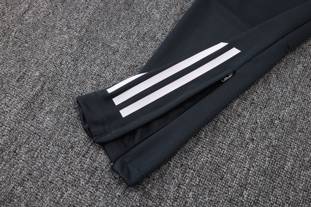 2025/2026 Real Madrid Dark Grey Long-Zip Long-Sleeve Training Kit