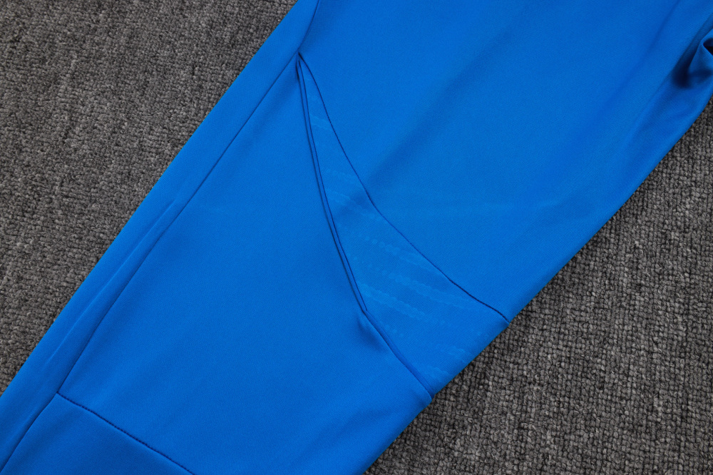 2025/2026 Real Madrid Blue and White Half-Zip Changxou Training Kit