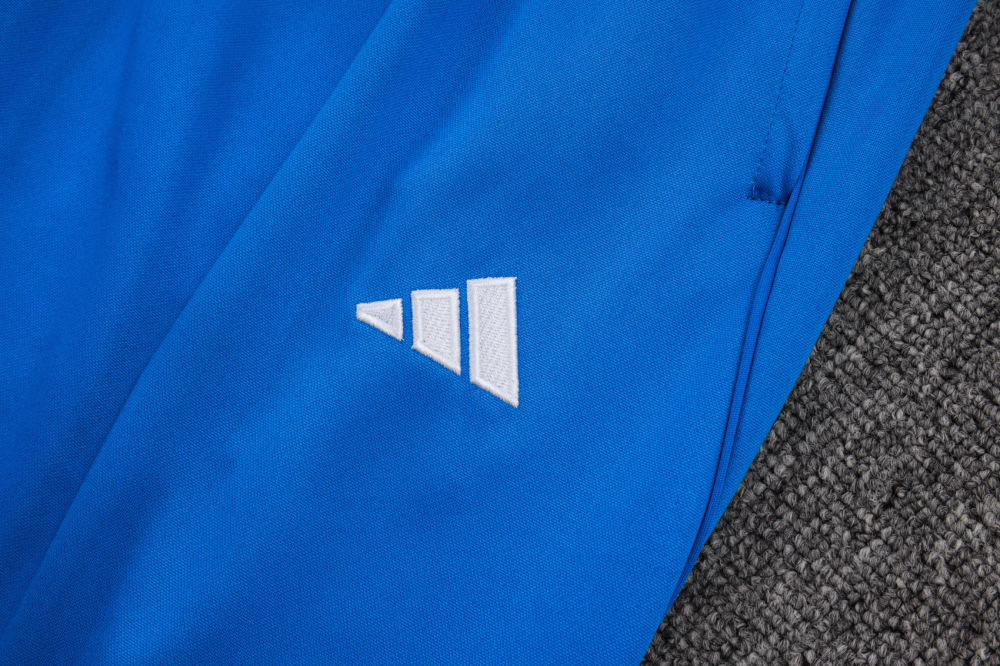 2025/2026 Real Madrid Blue and White Half-Zip Changxou Training Kit