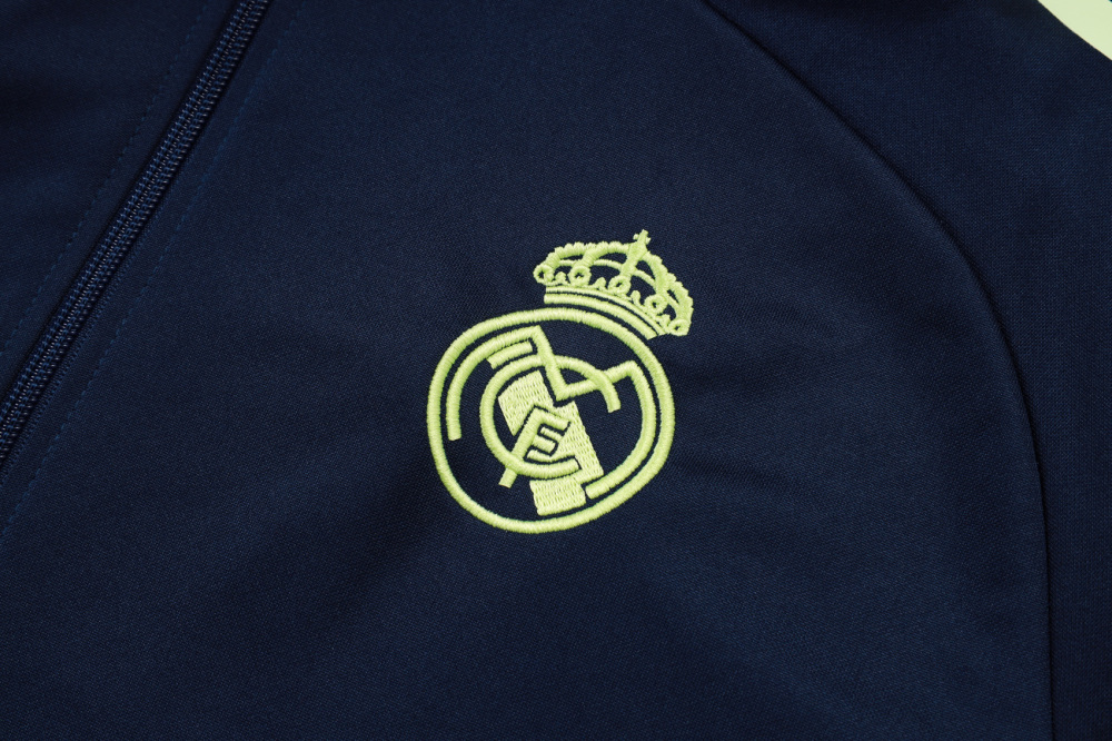 2025/2026 Real Madrid Dark Blue Long-Zip Long-Sleeve Training Kit